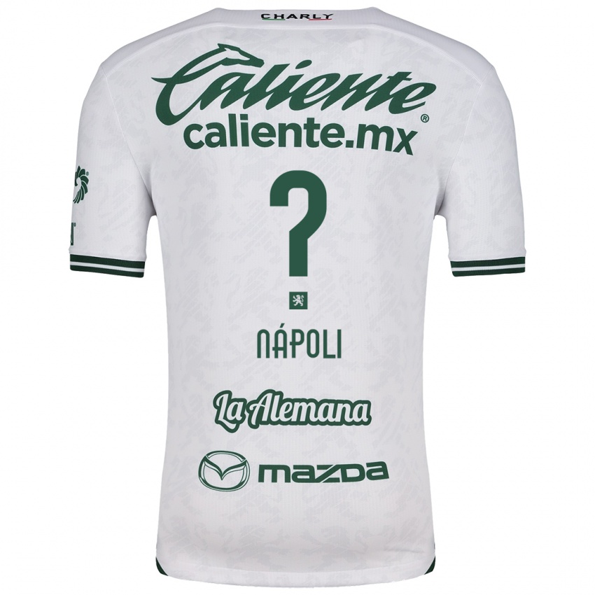 Niño Camiseta Gonzalo Nápoli #0 Blanco Verde 2ª Equipación 2024/25 La Camisa Argentina