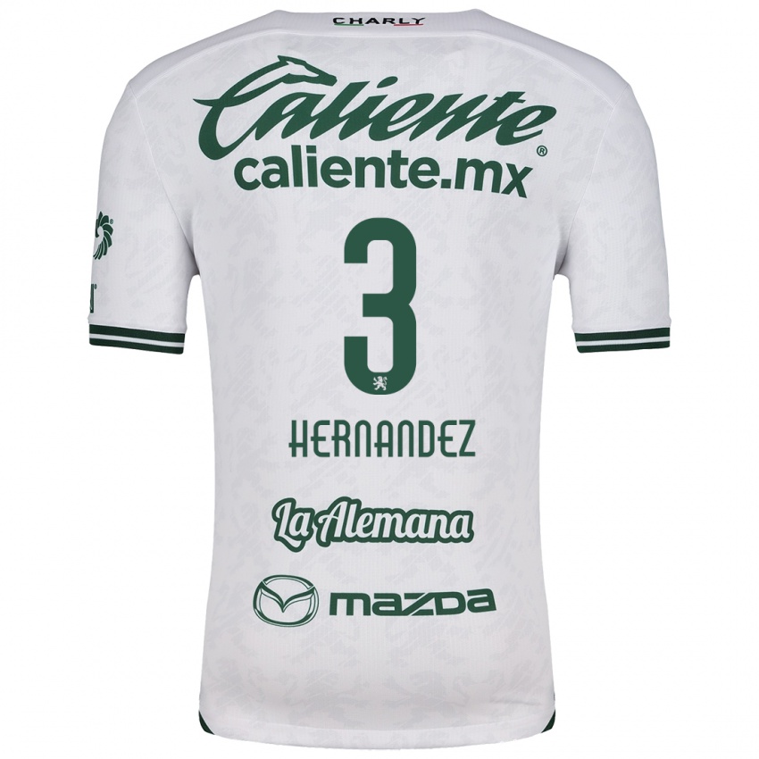 Niño Camiseta Pedro Hernández #3 Blanco Verde 2ª Equipación 2024/25 La Camisa Argentina