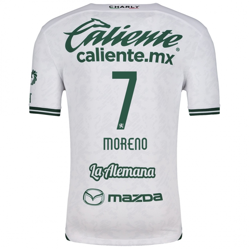 Niño Camiseta Iván Moreno #7 Blanco Verde 2ª Equipación 2024/25 La Camisa Argentina