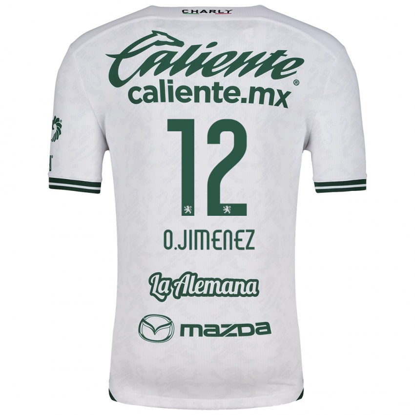 Niño Camiseta Oscar Jimenez #12 Blanco Verde 2ª Equipación 2024/25 La Camisa Argentina