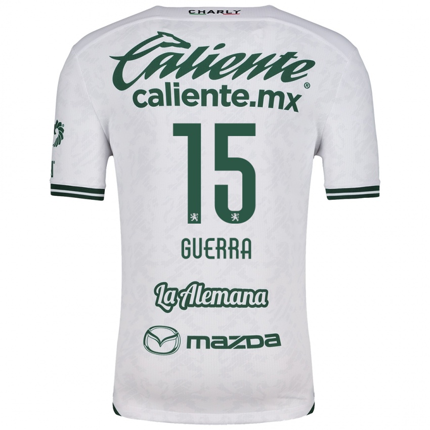 Niño Camiseta Edgar Guerra #15 Blanco Verde 2ª Equipación 2024/25 La Camisa Argentina