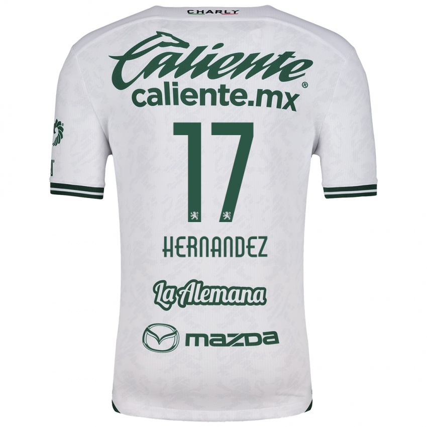 Niño Camiseta Daniel Hernández #17 Blanco Verde 2ª Equipación 2024/25 La Camisa Argentina