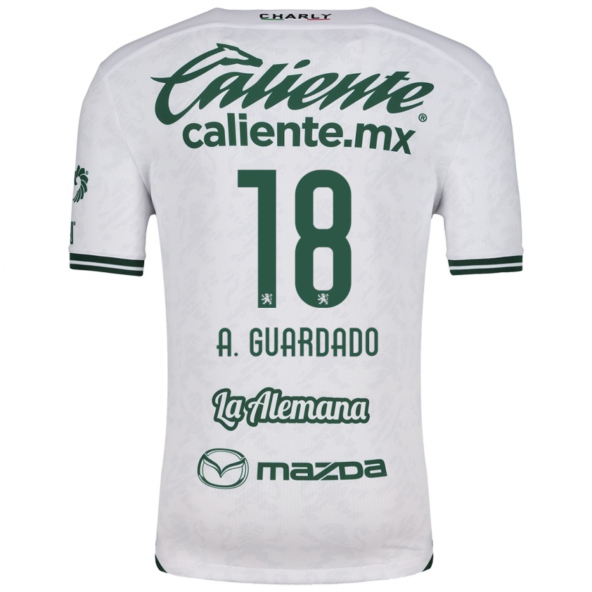 Niño Camiseta Andrés Guardado #18 Blanco Verde 2ª Equipación 2024/25 La Camisa Argentina