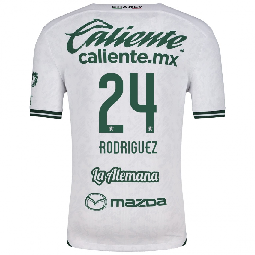 Niño Camiseta Osvaldo Rodríguez #24 Blanco Verde 2ª Equipación 2024/25 La Camisa Argentina