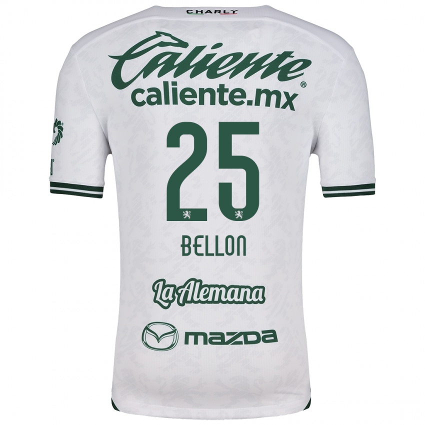 Niño Camiseta Paul Bellón #25 Blanco Verde 2ª Equipación 2024/25 La Camisa Argentina