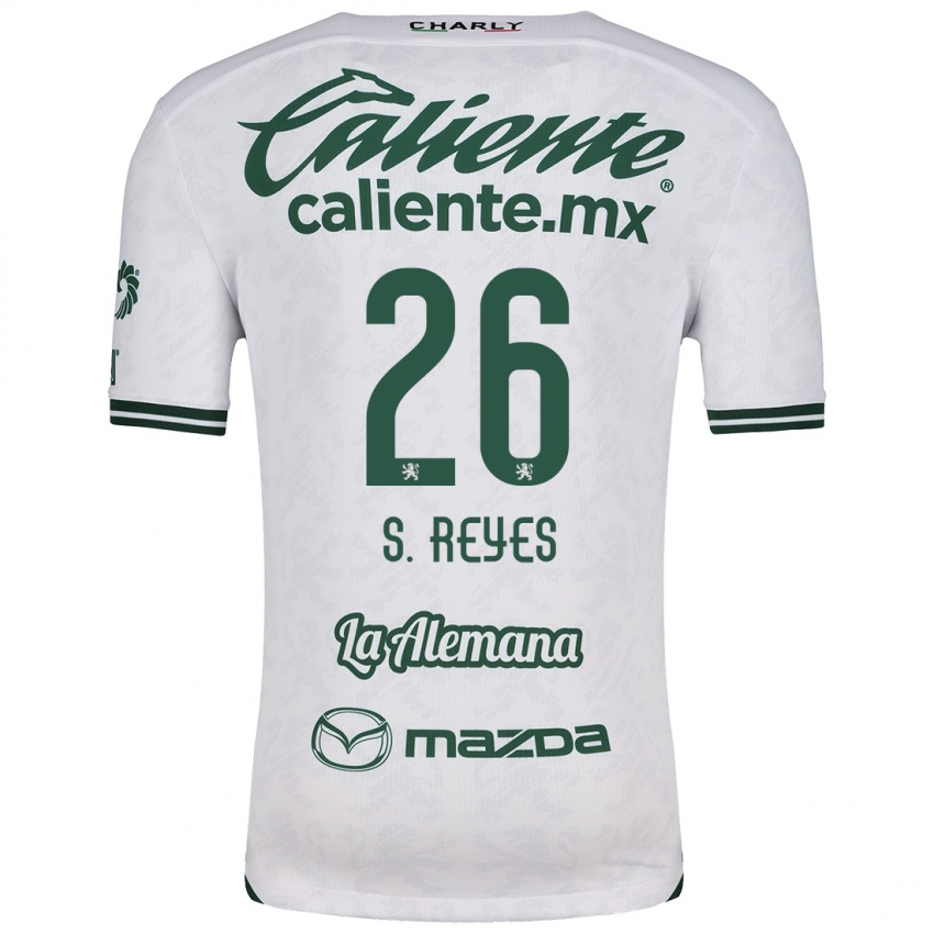 Niño Camiseta Salvador Reyes #26 Blanco Verde 2ª Equipación 2024/25 La Camisa Argentina