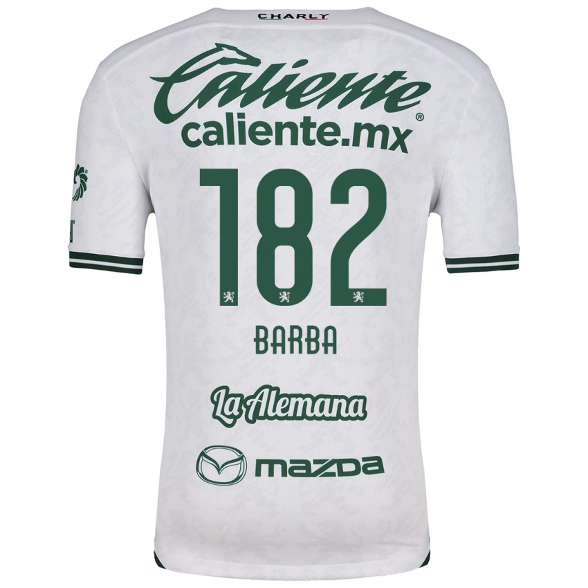 Niño Camiseta Austin Barba #182 Blanco Verde 2ª Equipación 2024/25 La Camisa Argentina