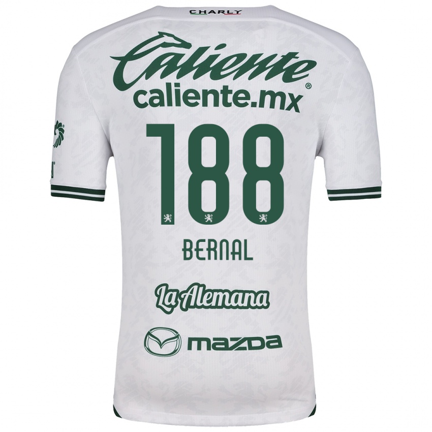 Niño Camiseta Juan Bernal #188 Blanco Verde 2ª Equipación 2024/25 La Camisa Argentina