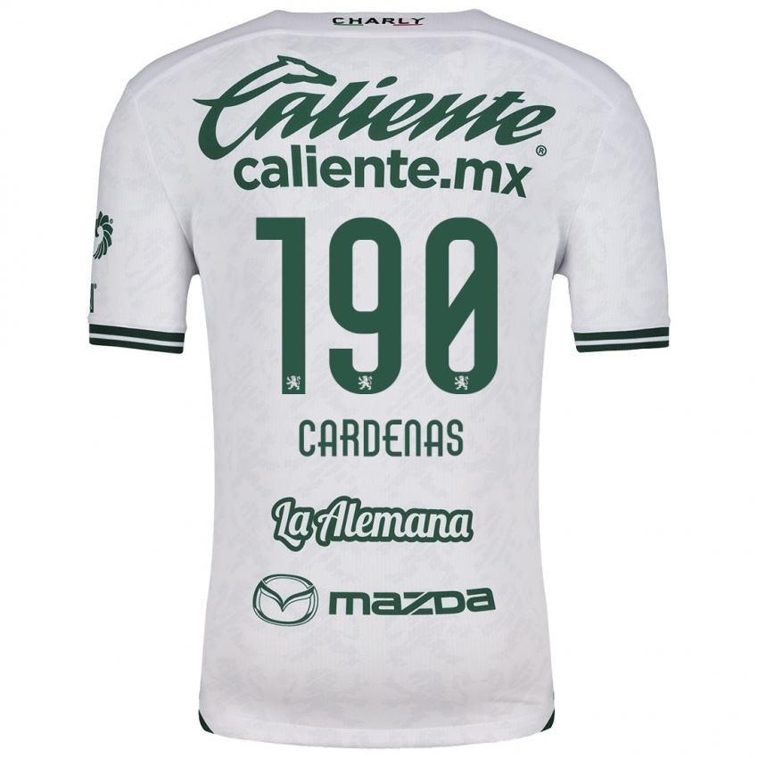 Niño Camiseta Emilio Cárdenas #190 Blanco Verde 2ª Equipación 2024/25 La Camisa Argentina