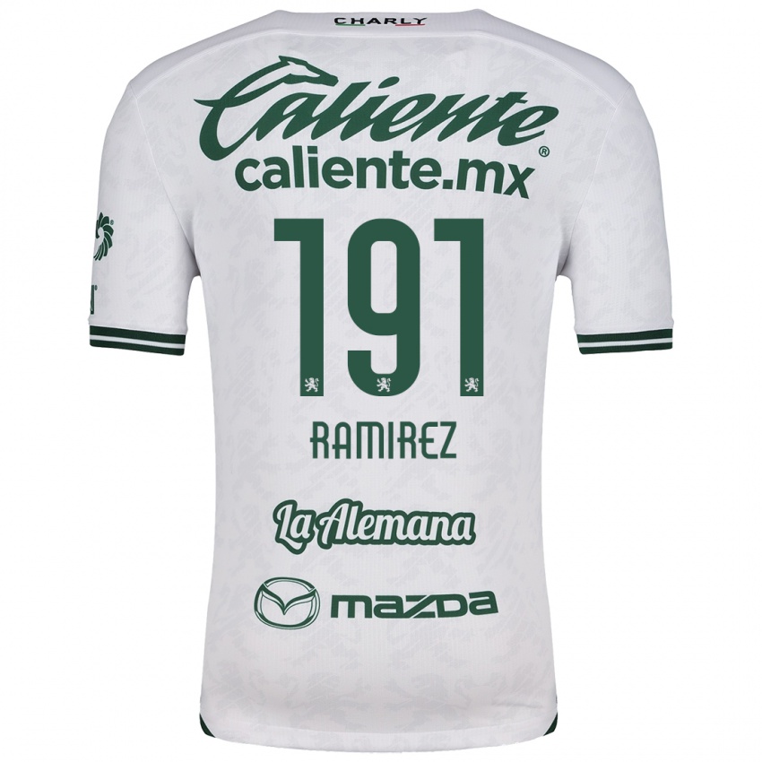 Niño Camiseta Ian Ramírez #191 Blanco Verde 2ª Equipación 2024/25 La Camisa Argentina