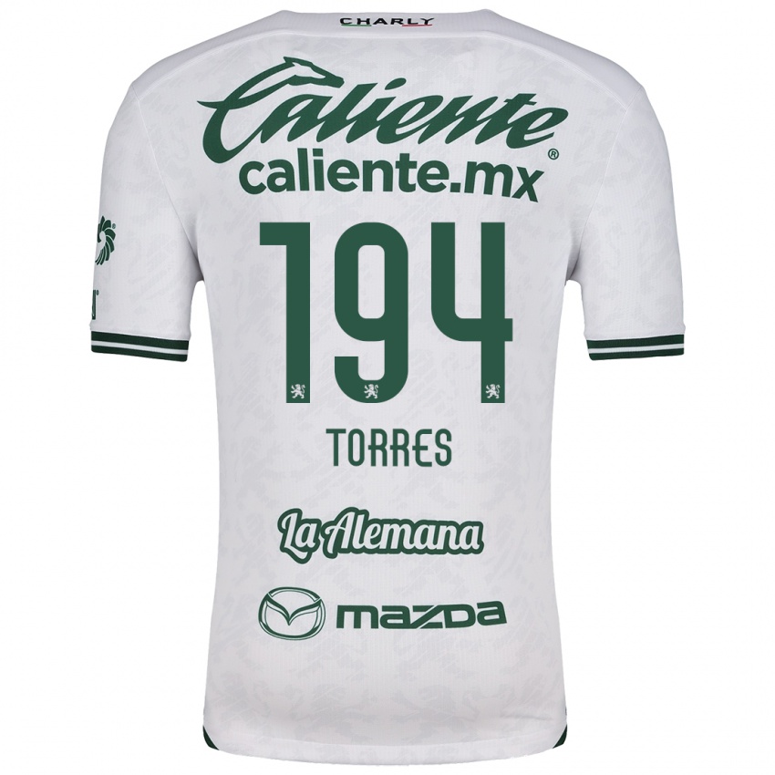 Niño Camiseta Erick Torres #194 Blanco Verde 2ª Equipación 2024/25 La Camisa Argentina