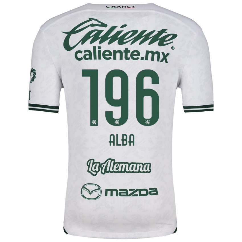 Niño Camiseta Óscar Alba #196 Blanco Verde 2ª Equipación 2024/25 La Camisa Argentina