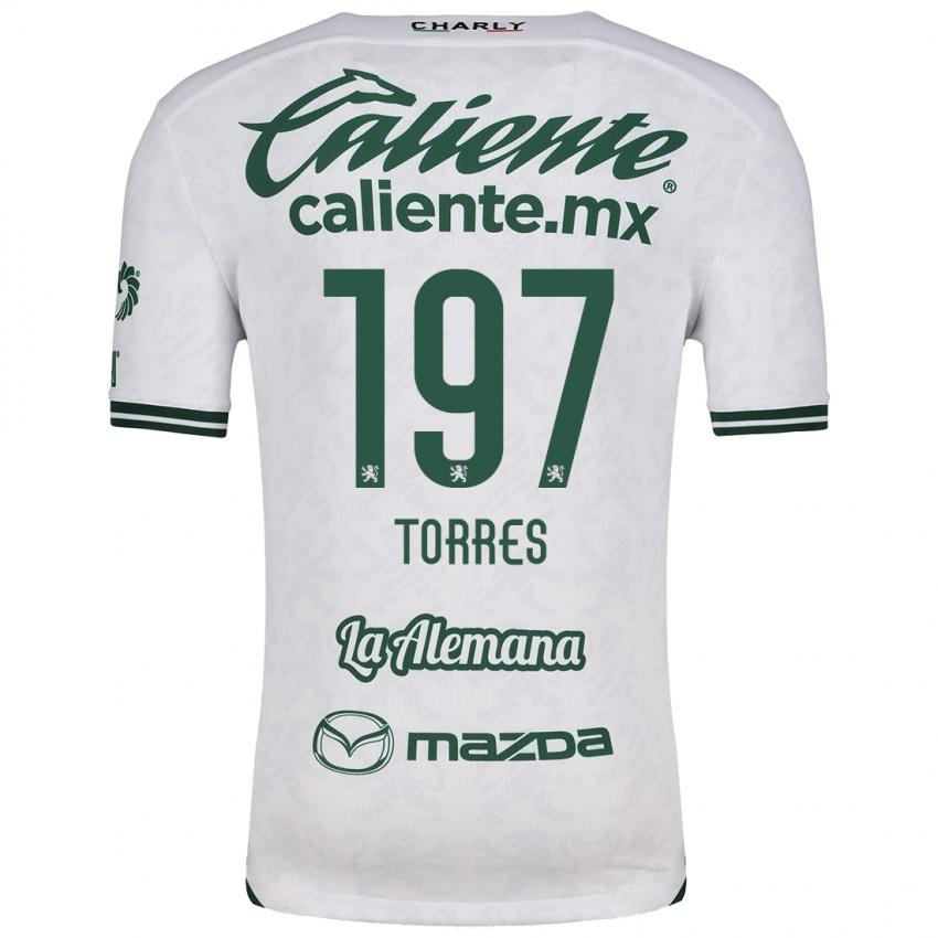 Niño Camiseta Erick Torres #197 Blanco Verde 2ª Equipación 2024/25 La Camisa Argentina