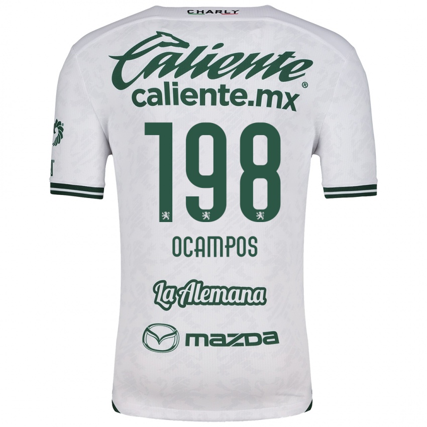 Niño Camiseta Omar Ocampos #198 Blanco Verde 2ª Equipación 2024/25 La Camisa Argentina