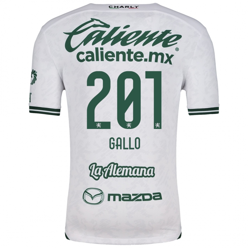 Niño Camiseta Andrés Gallo #201 Blanco Verde 2ª Equipación 2024/25 La Camisa Argentina