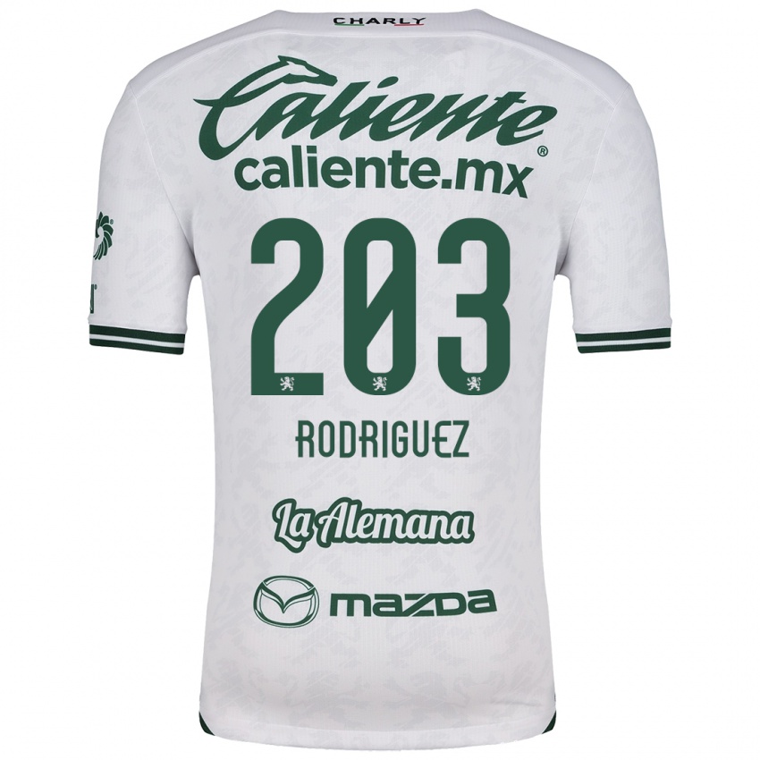 Niño Camiseta César Rodríguez #203 Blanco Verde 2ª Equipación 2024/25 La Camisa Argentina