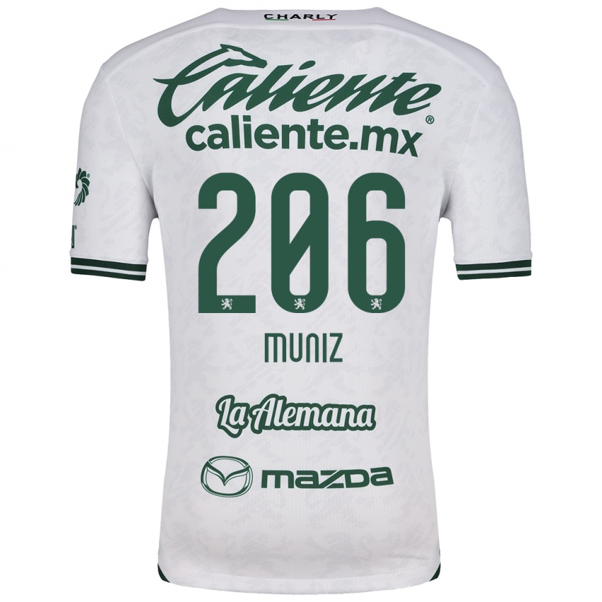 Niño Camiseta Isaác Muñíz #206 Blanco Verde 2ª Equipación 2024/25 La Camisa Argentina