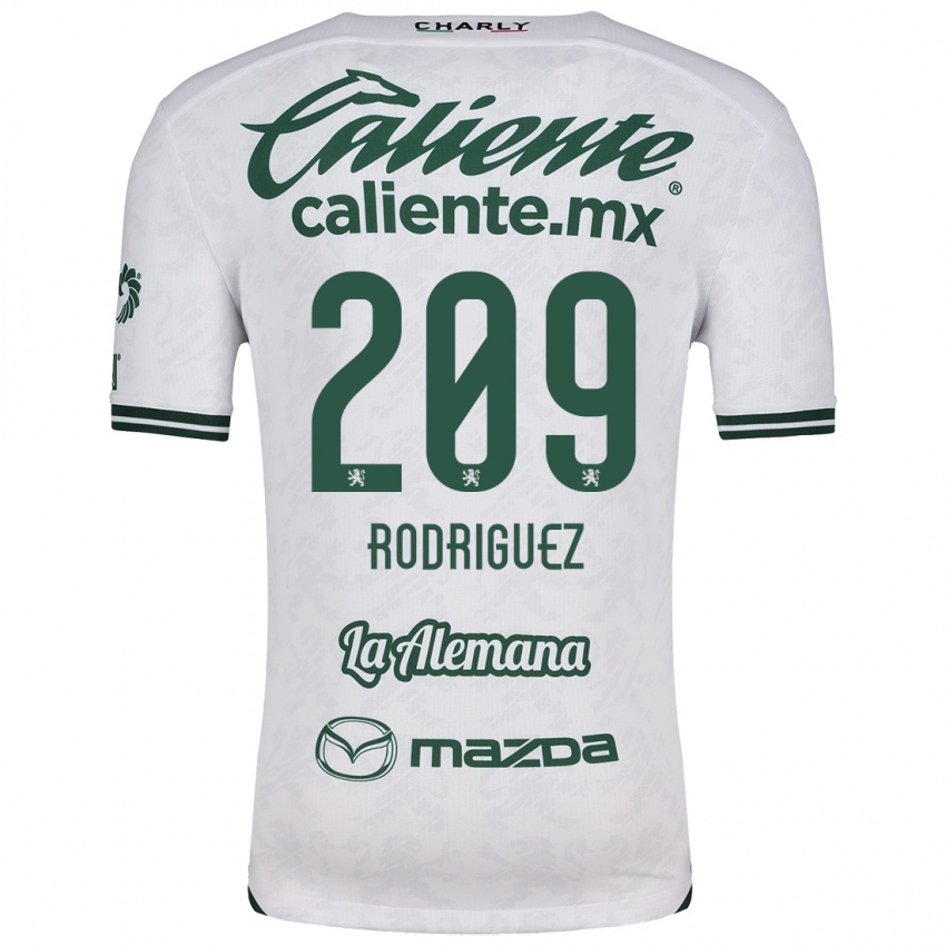 Niño Camiseta Víctor Rodríguez #209 Blanco Verde 2ª Equipación 2024/25 La Camisa Argentina