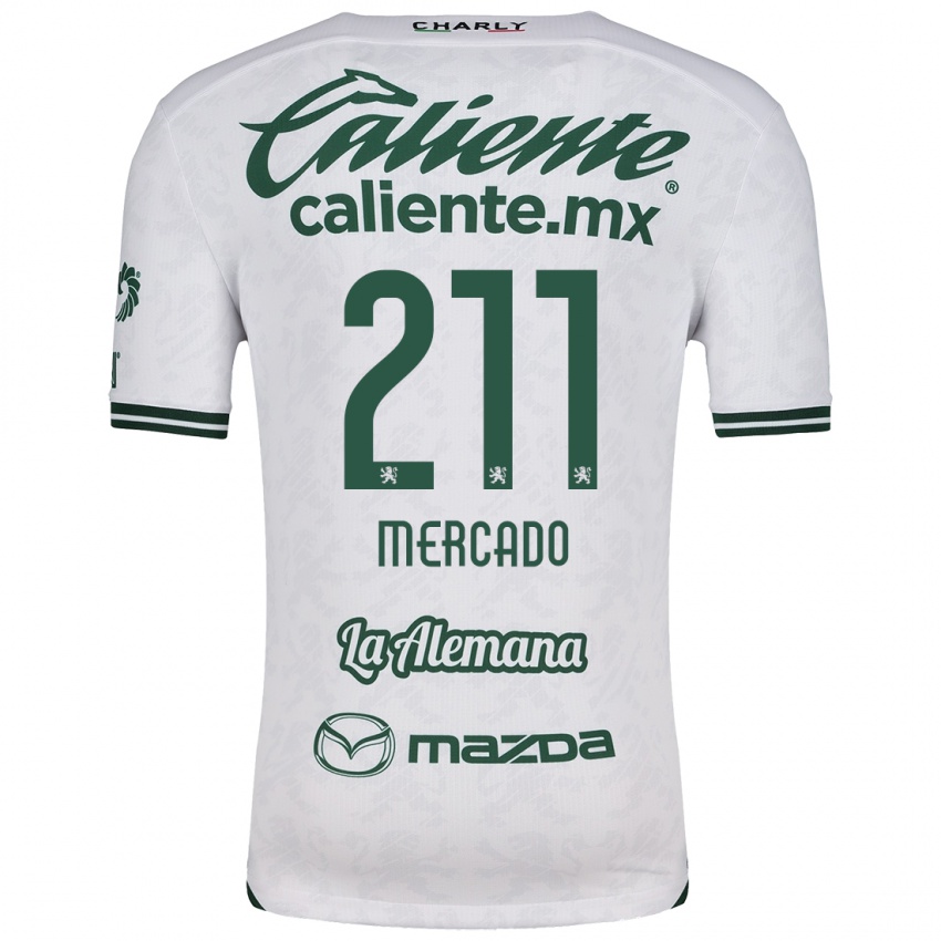 Niño Camiseta Diego Mercado #211 Blanco Verde 2ª Equipación 2024/25 La Camisa Argentina