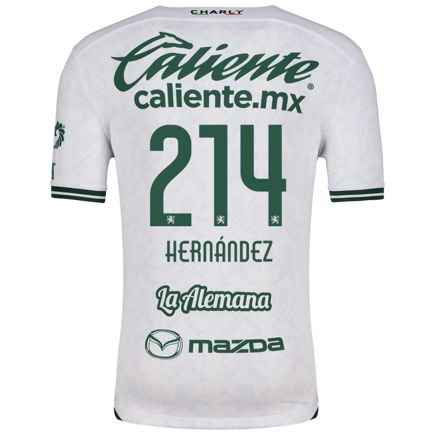 Niño Camiseta Iván Hernández #214 Blanco Verde 2ª Equipación 2024/25 La Camisa Argentina