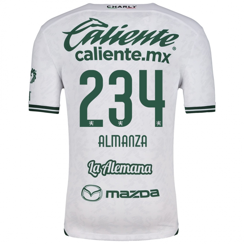 Niño Camiseta Román Almanza #234 Blanco Verde 2ª Equipación 2024/25 La Camisa Argentina