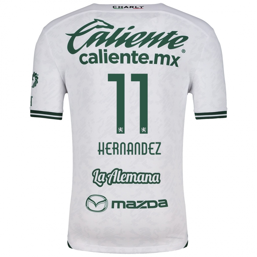 Niño Camiseta Elías Hernández #11 Blanco Verde 2ª Equipación 2024/25 La Camisa Argentina