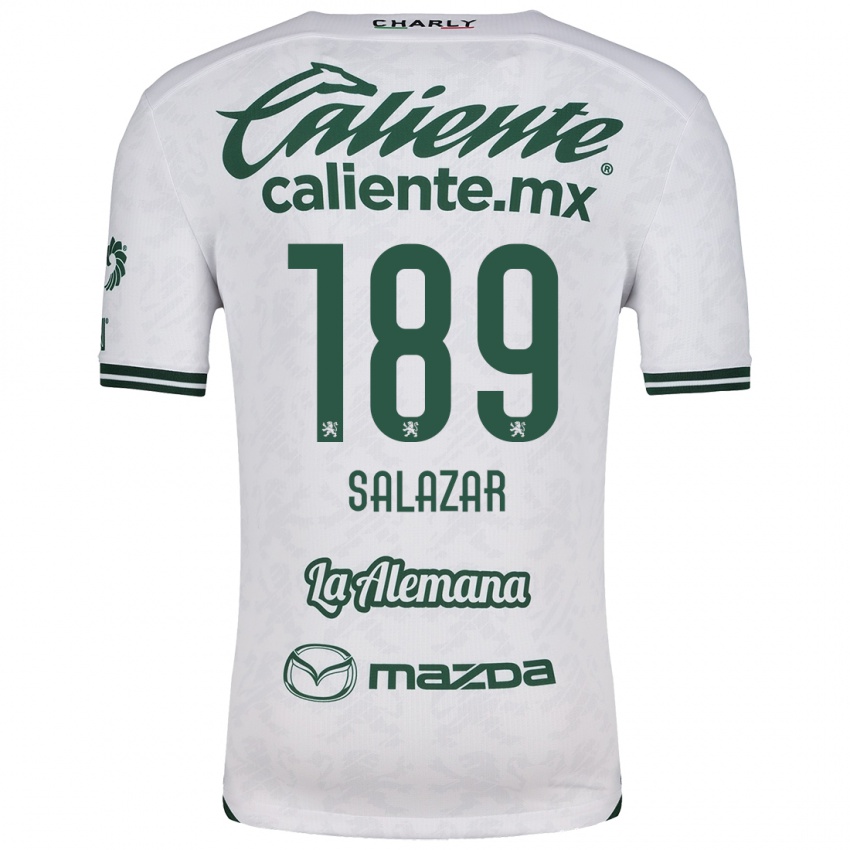 Niño Camiseta José Salazar #189 Blanco Verde 2ª Equipación 2024/25 La Camisa Argentina