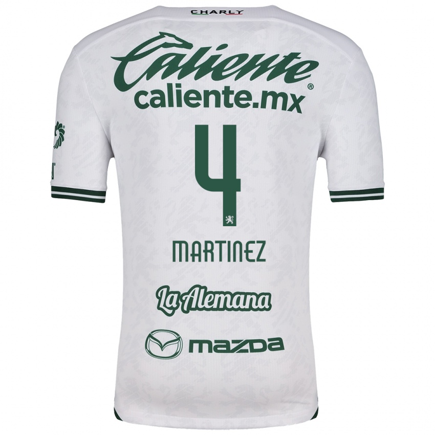 Niño Camiseta Mitzi Martínez #4 Blanco Verde 2ª Equipación 2024/25 La Camisa Argentina