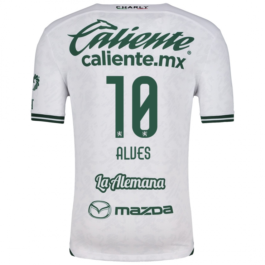 Niño Camiseta Maria Alves #10 Blanco Verde 2ª Equipación 2024/25 La Camisa Argentina