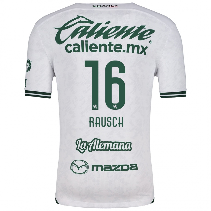 Niño Camiseta Mayalu Rausch #16 Blanco Verde 2ª Equipación 2024/25 La Camisa Argentina