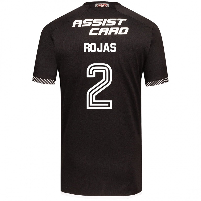 Niño Camiseta Jeyson Rojas #2 Blanco Negro 2ª Equipación 2024/25 La Camisa Argentina