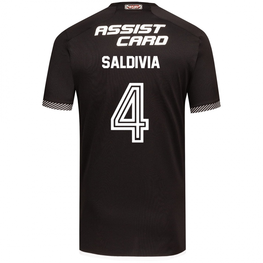 Niño Camiseta Alan Saldivia #4 Blanco Negro 2ª Equipación 2024/25 La Camisa Argentina