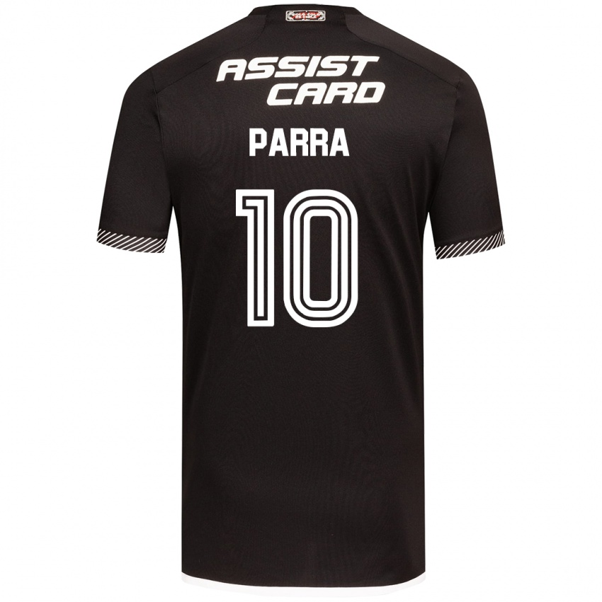 Niño Camiseta Pablo Parra #10 Blanco Negro 2ª Equipación 2024/25 La Camisa Argentina