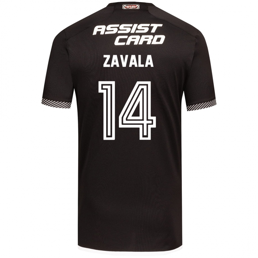 Niño Camiseta Cristián Zavala #14 Blanco Negro 2ª Equipación 2024/25 La Camisa Argentina