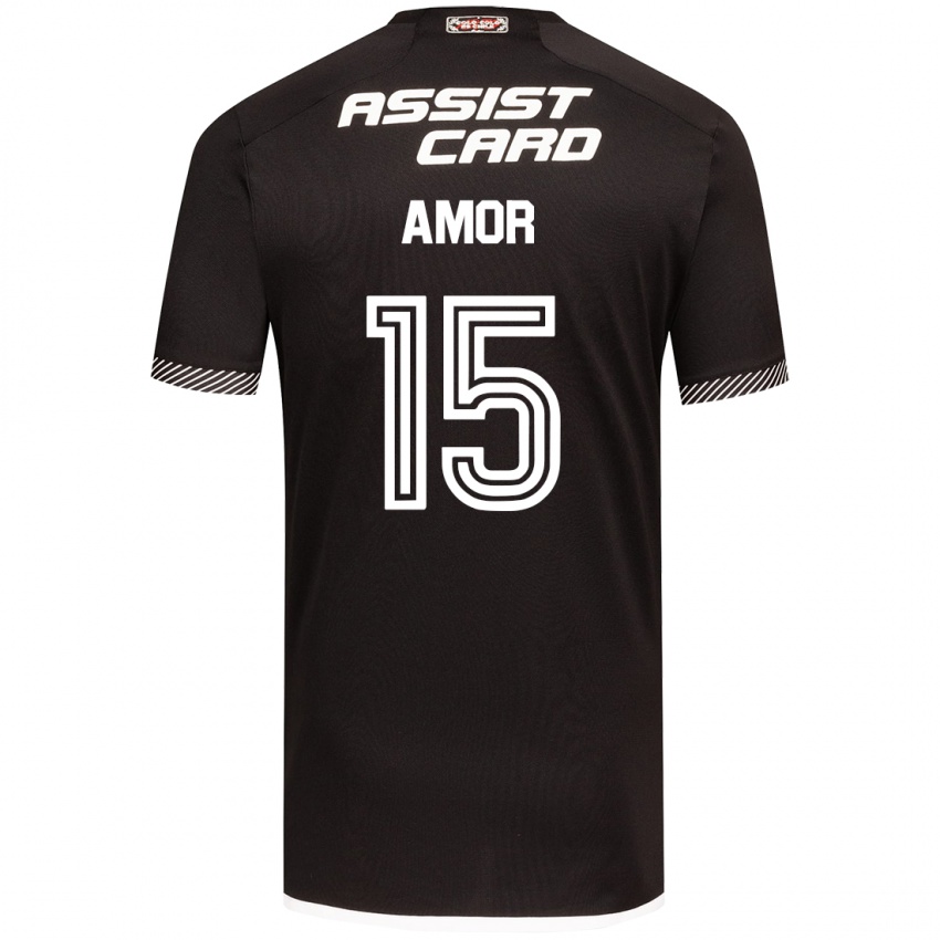 Niño Camiseta Emiliano Amor #15 Blanco Negro 2ª Equipación 2024/25 La Camisa Argentina