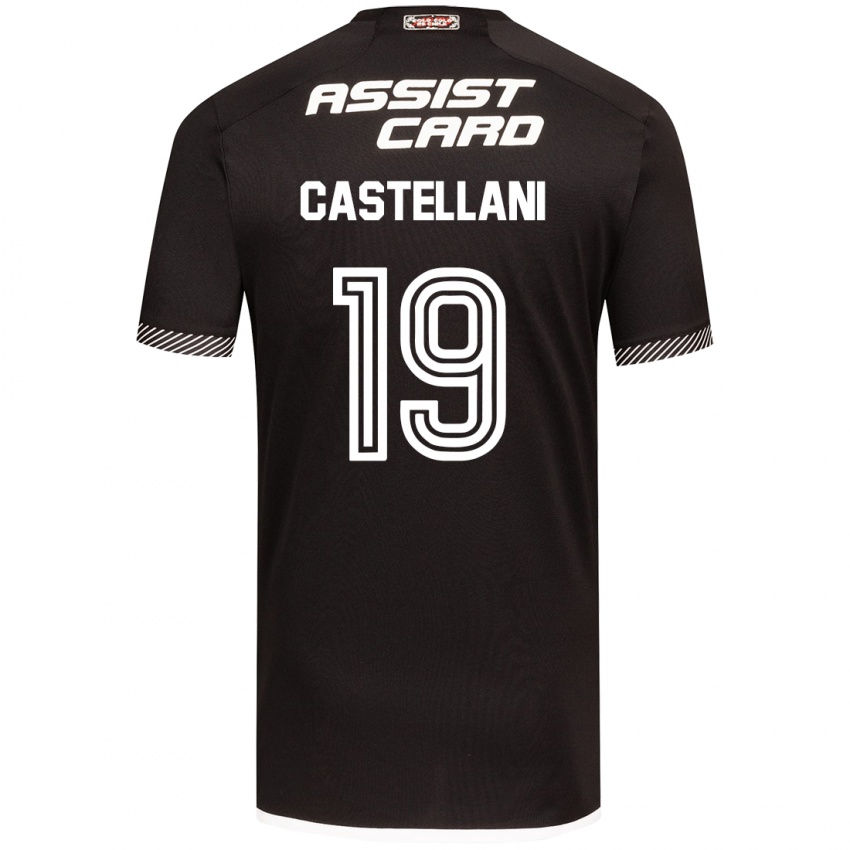 Niño Camiseta Gonzalo Castellani #19 Blanco Negro 2ª Equipación 2024/25 La Camisa Argentina