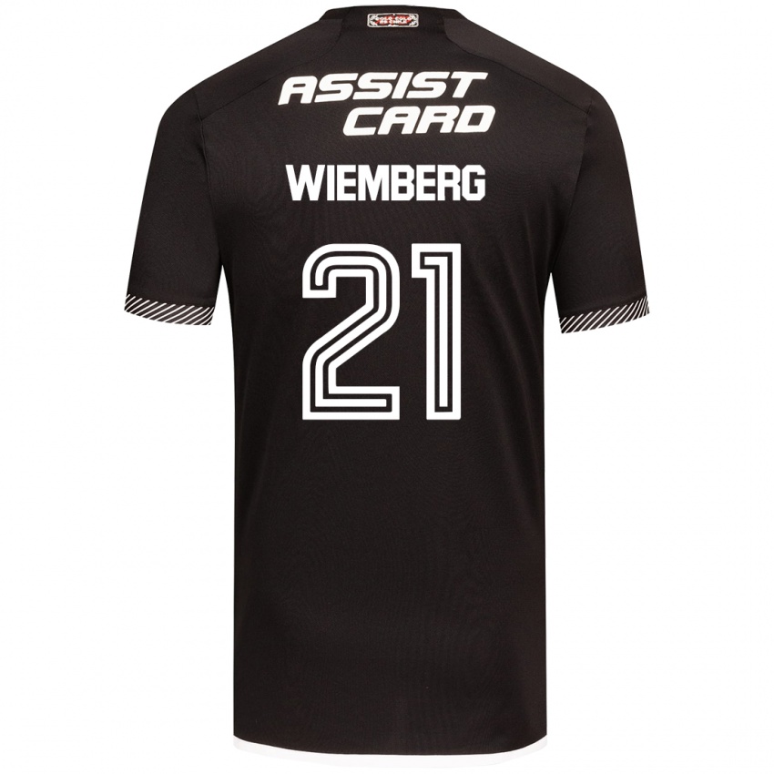 Niño Camiseta Erick Wiemberg #21 Blanco Negro 2ª Equipación 2024/25 La Camisa Argentina