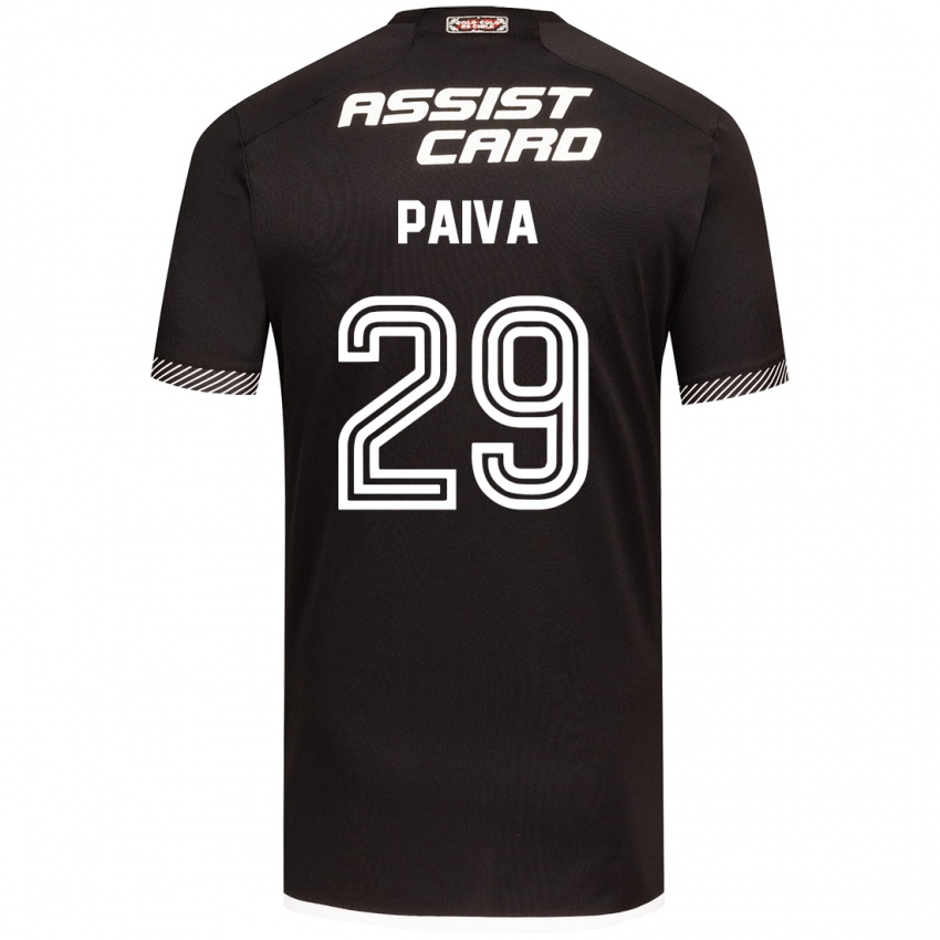 Niño Camiseta Guillermo Paiva #29 Blanco Negro 2ª Equipación 2024/25 La Camisa Argentina