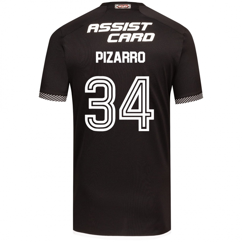 Niño Camiseta Vicente Pizarro #34 Blanco Negro 2ª Equipación 2024/25 La Camisa Argentina