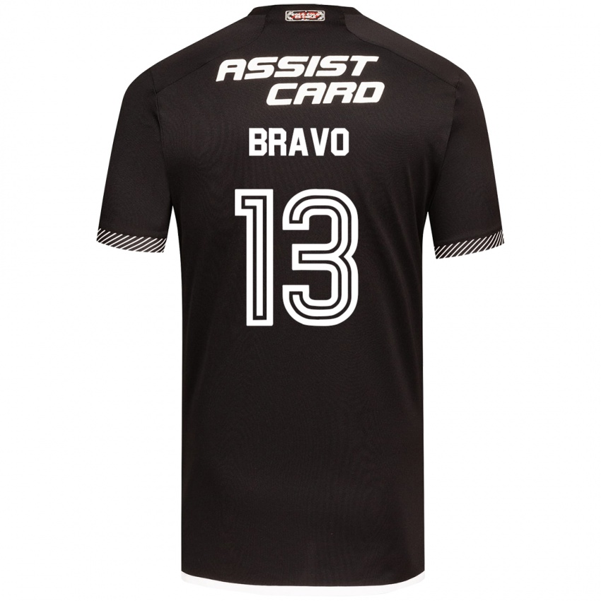 Niño Camiseta Santiago Bravo #13 Blanco Negro 2ª Equipación 2024/25 La Camisa Argentina