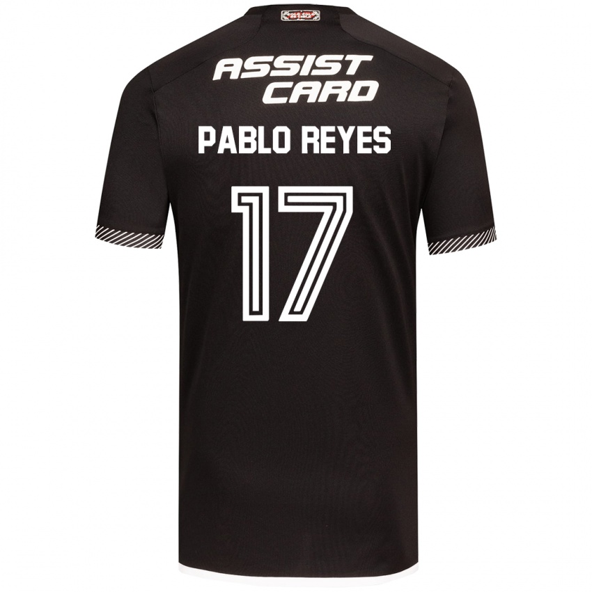 Niño Camiseta Juan Pablo Reyes #17 Blanco Negro 2ª Equipación 2024/25 La Camisa Argentina