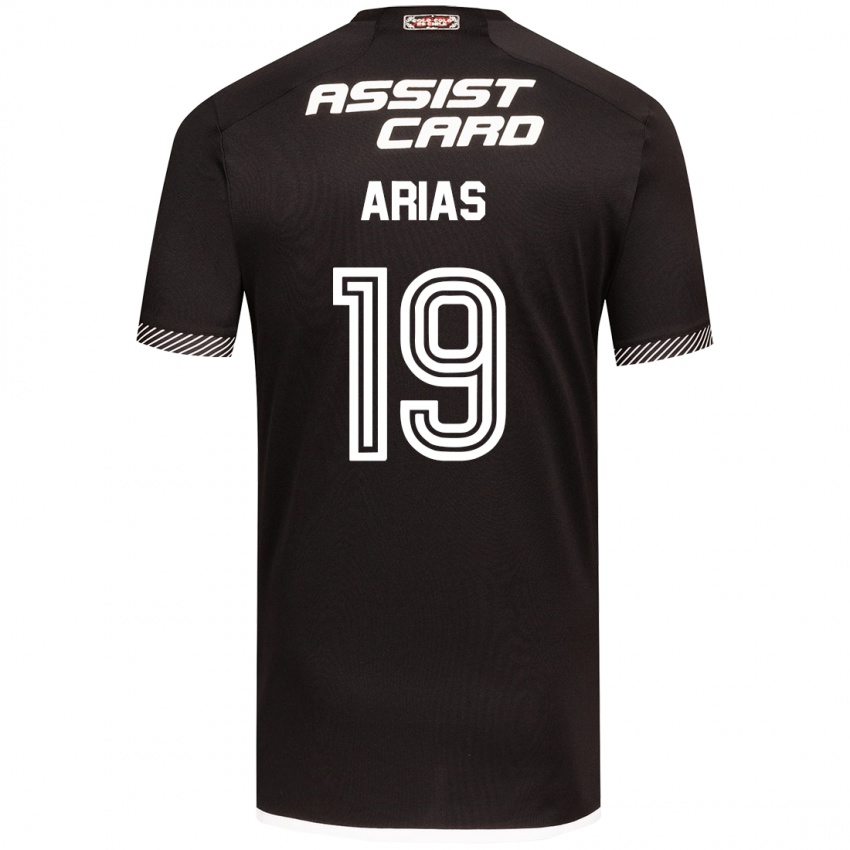 Niño Camiseta Bastián Arias #19 Blanco Negro 2ª Equipación 2024/25 La Camisa Argentina