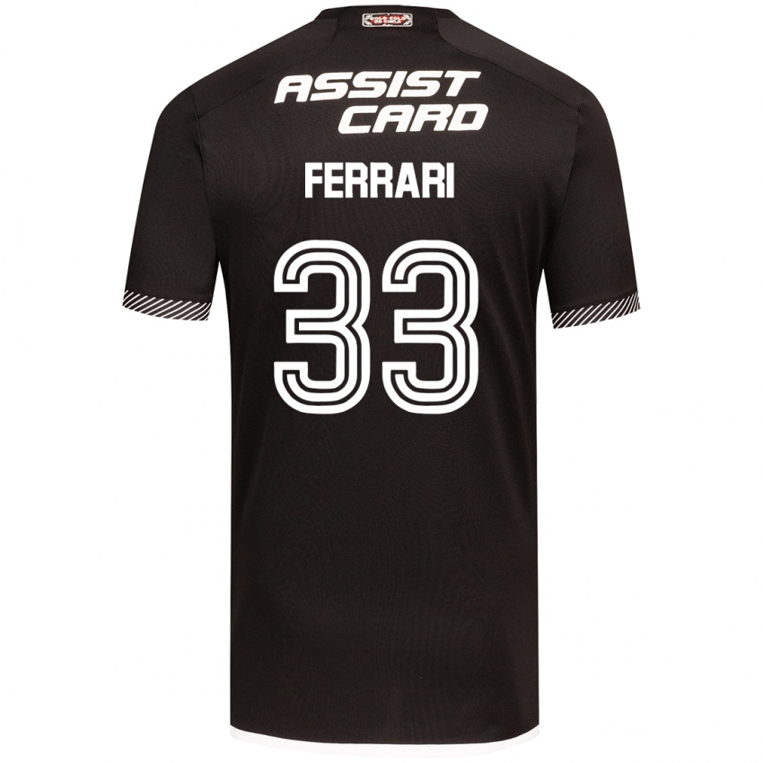 Niño Camiseta Matías Ferrari #33 Blanco Negro 2ª Equipación 2024/25 La Camisa Argentina