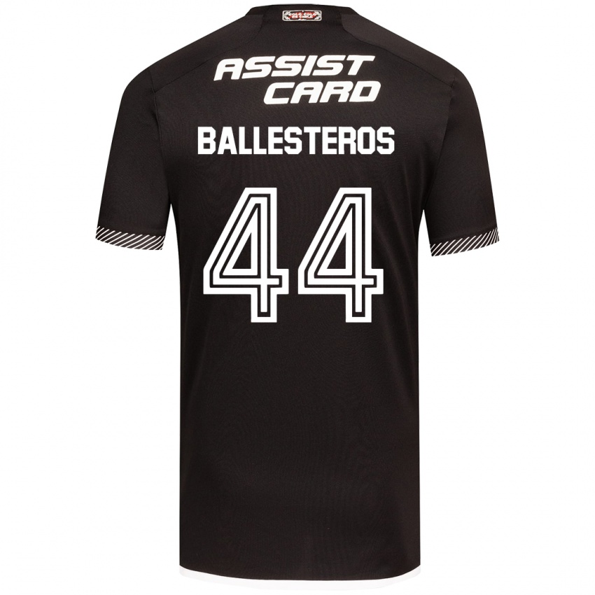 Niño Camiseta Martín Ballesteros #44 Blanco Negro 2ª Equipación 2024/25 La Camisa Argentina