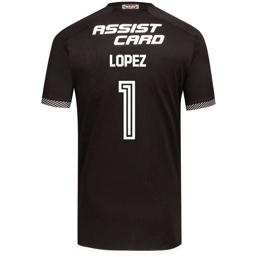 Niño Camiseta Yessenia López #1 Blanco Negro 2ª Equipación 2024/25 La Camisa Argentina