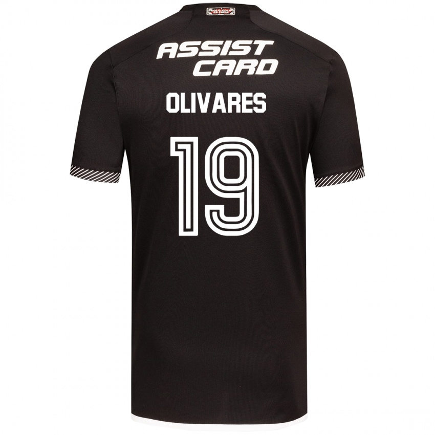 Niño Camiseta Michelle Olivares #19 Blanco Negro 2ª Equipación 2024/25 La Camisa Argentina