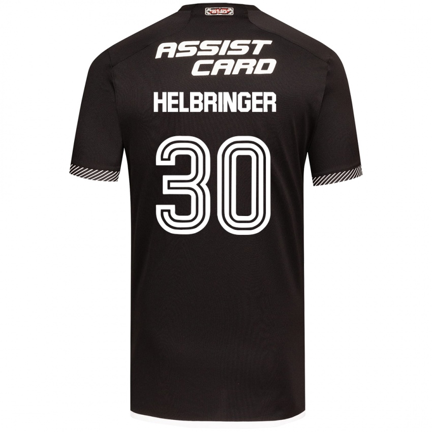 Niño Camiseta Aixa Helbringer #30 Blanco Negro 2ª Equipación 2024/25 La Camisa Argentina