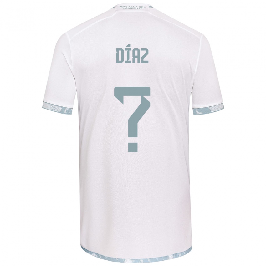 Niño Camiseta Antonio Díaz #0 Gris Blanco 2ª Equipación 2024/25 La Camisa Argentina