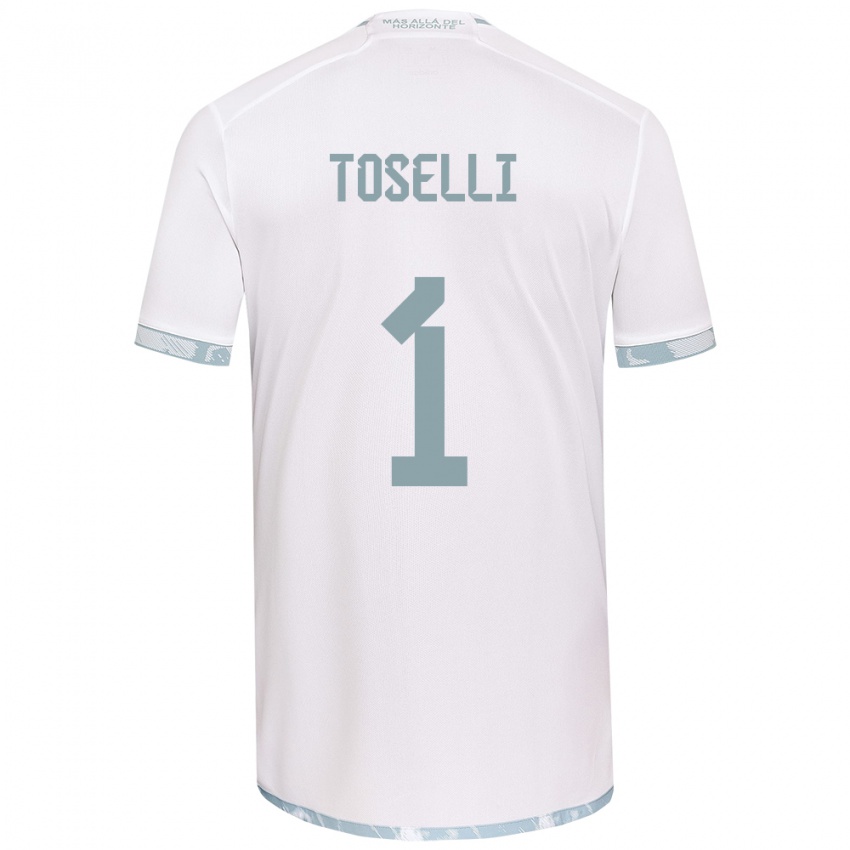 Niño Camiseta Cristopher Toselli #1 Gris Blanco 2ª Equipación 2024/25 La Camisa Argentina