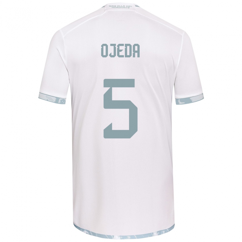 Niño Camiseta Emmanuel Ojeda #5 Gris Blanco 2ª Equipación 2024/25 La Camisa Argentina